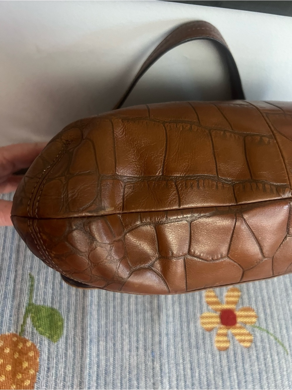 Coach Signature Ashley Shoulder Bag Brown Leather Purse Handbag F17646 - Picture 10 of 14